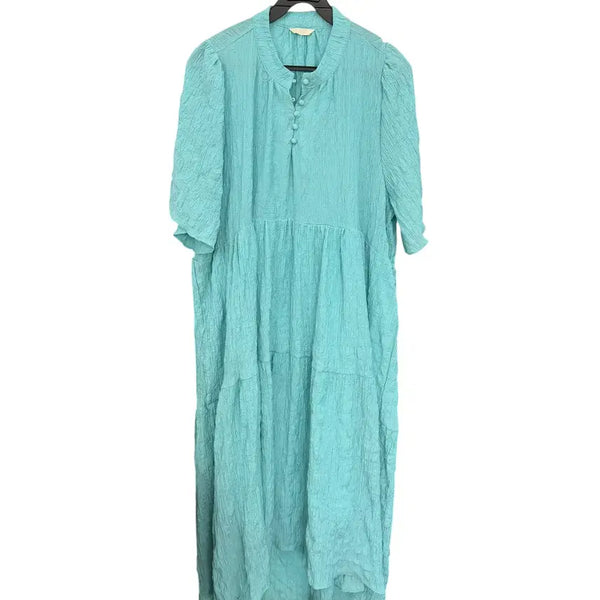 [BUNJANG] Mint Balloon Pleated Dress / 여성F/ 포켓 민트 벌룬 주름원피스