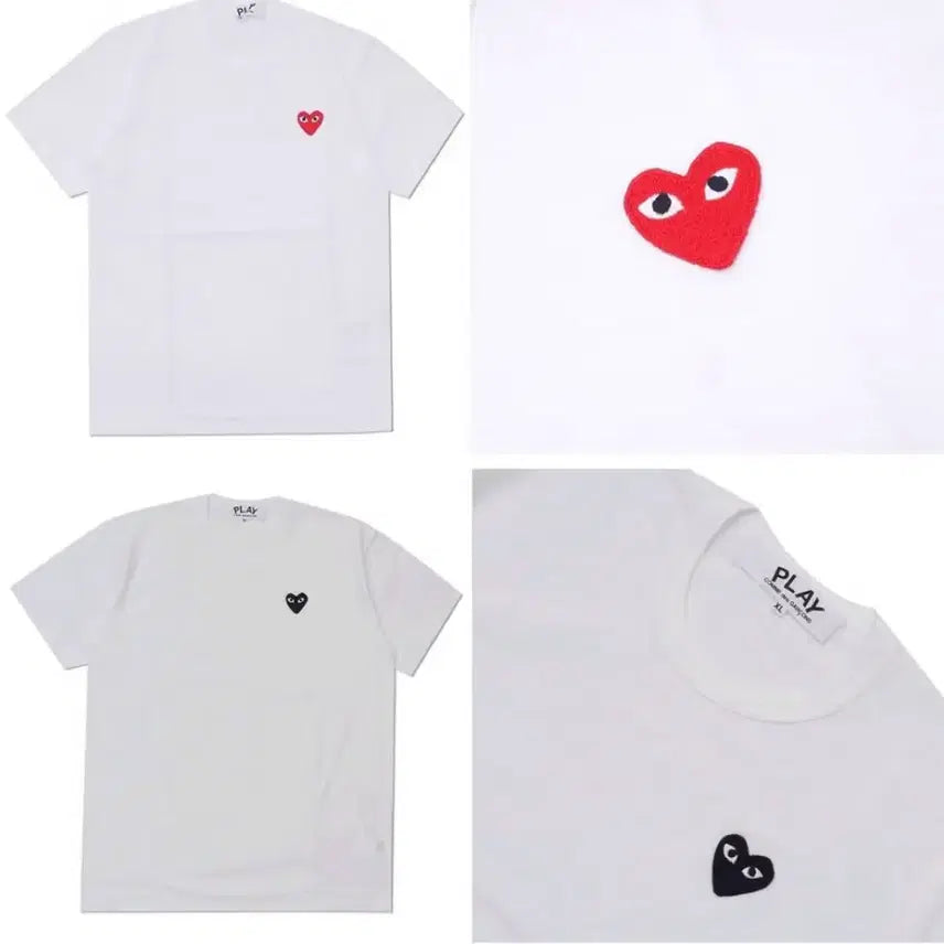 [BUNJANG] Comme des Garçons Short Sleeve T-Shirt White/Black / [새상품] 꼼데가르송 반팔티 화이트/블랙