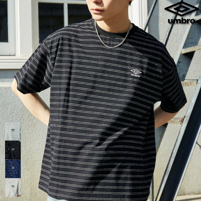 [BUNJANG] Freaks Store x Umbro One-Point Logo Stripe T-Shirt / 프릭스스토어 엄브로 원포인트 로고 티셔츠
