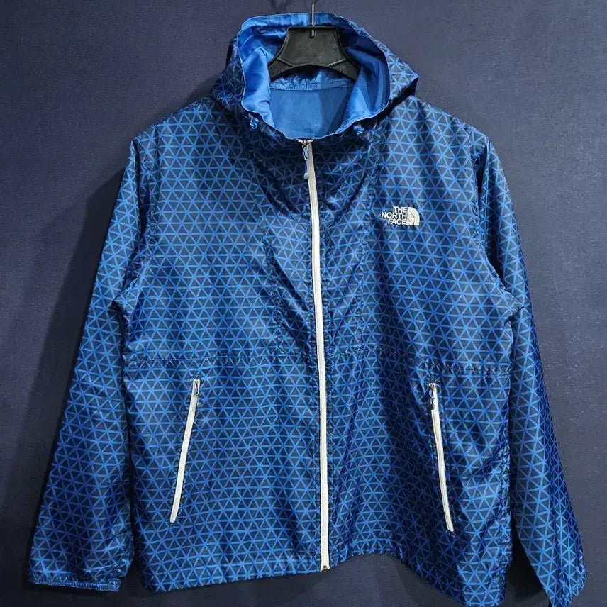 [BUNJANG] The North Face Patterned Windbreaker Hooded Zip-Up Jacket Men's Size 105 / 노스페이스 문양패턴 남성 105 바람막이 후드집업 자켓