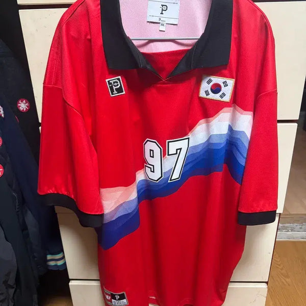 [BUNJANG] Cassina x Over the Peach 97 Korea National Football Team Home Jersey 2XL / [2XL] 카시나x오버더피치 97 대한민국 홈 국대 유니폼