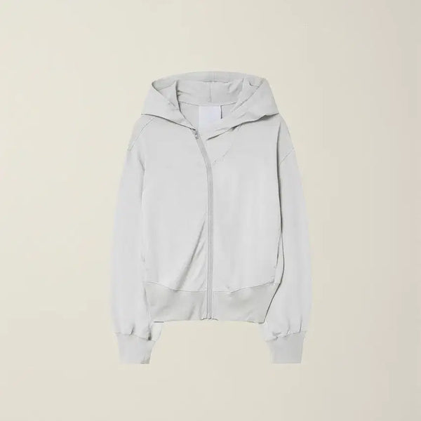 [BUNJANG] NUMARE EE Light Cotton Hoodie Zip-up Gray / 누마레 EE 라이트 코튼 후드집업 그레이