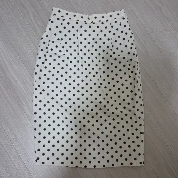 [BUNJANG] Ivory Polka Dot Skirt / 아이보리 땡땡이 도트 스커트