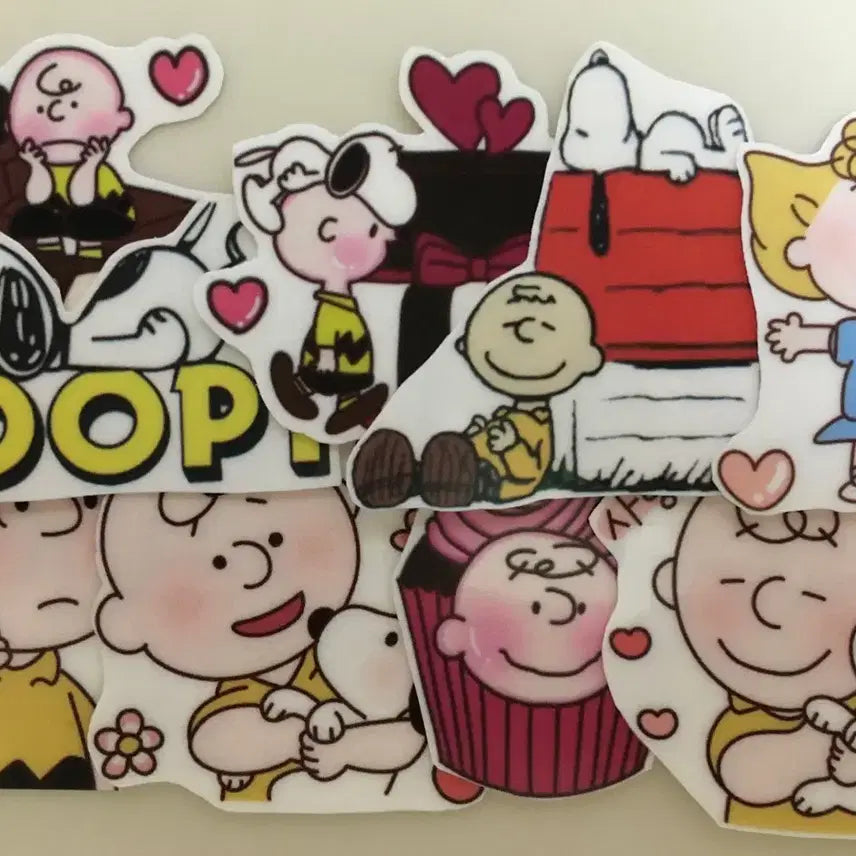 [BUNJANG] Snoopy Die-Cut Stickers (9 pcs) / 스누피 인스 인컷 9p