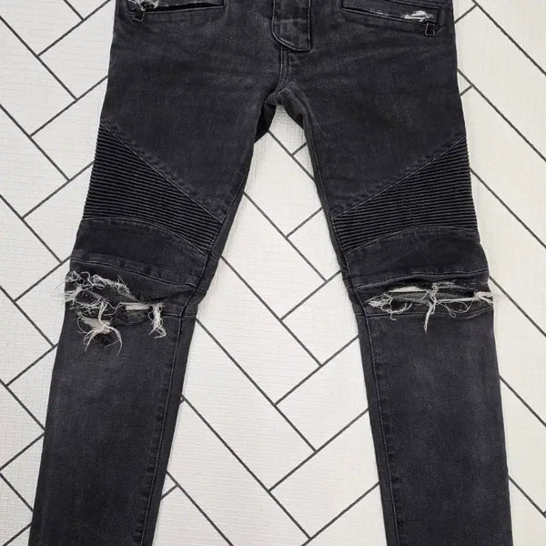 [BUNJANG] Balmain Men's Ripped Knee Jeans / [정품] 발망  남자 무릎찢청 청바지.   싸이즈 28~29