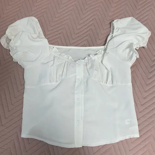 [BUNJANG] Summer Short Sleeve Blouse / 여름 반팔 블라우스