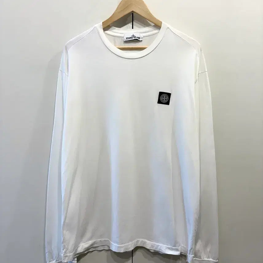 [BUNJANG] Stone Island Logo Patch Long Sleeve Shirt / 스톤아일랜드 로고 패치 롱 슬리브