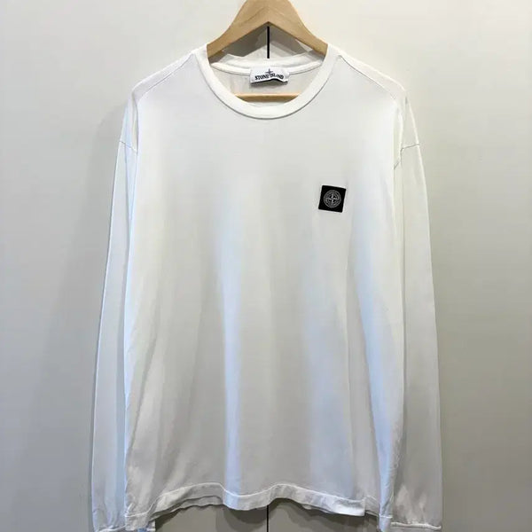 [BUNJANG] Stone Island Logo Patch Long Sleeve Shirt / 스톤아일랜드 로고 패치 롱 슬리브