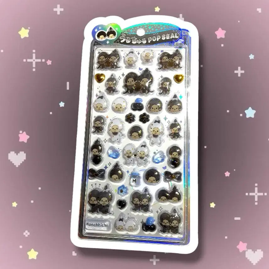 [BUNJANG] Monchhichi Uruchu Cru Pop Seal Stickers / 몬치치 우루츄루 팝씰 스티커