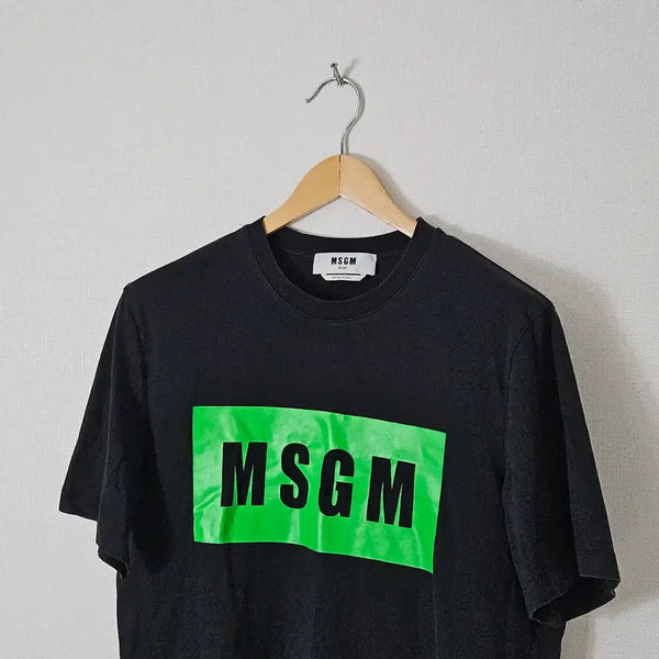 [BUNJANG] MSGM Milano Box Logo T-Shirt / MSGM 엠에스지엠 밀라노 반팔 티셔츠 박스로고 L