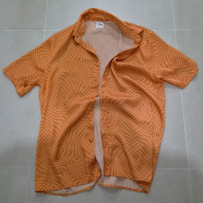 [BUNJANG] Zara Poly Half Shirt - Size M / 자라 폴리 반팔셔츠 M