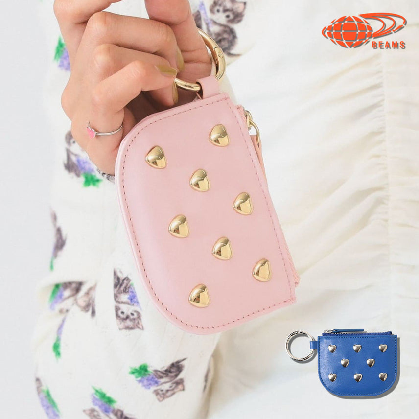 [BUNJANG] Ray BEAMS x Casselini Heart Stud Coin Case / 빔즈 레이 별주 카셀리니 하트 스터드 코인 케이스