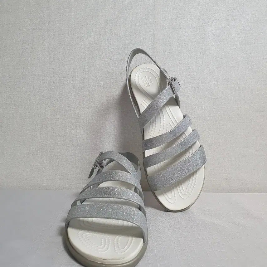 [BUNJANG] Crocs Tulum Glitter Sandal Silver / 230mm 크록스 툴룸 글리터 샌들 실버