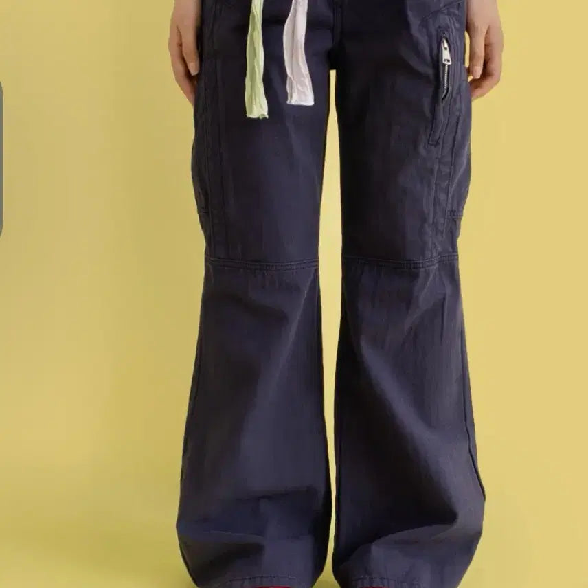 [BUNJANG] Maje Navy Bootcut Pants / 마지 네이비 부츠컷 팬츠