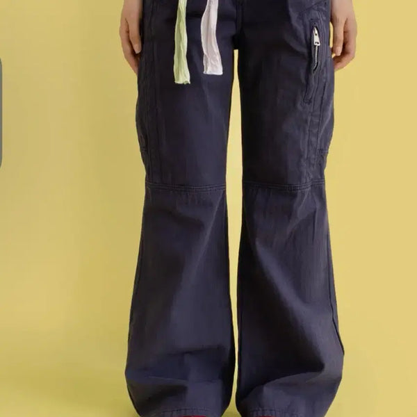 [BUNJANG] Maje Navy Bootcut Pants / 마지 네이비 부츠컷 팬츠