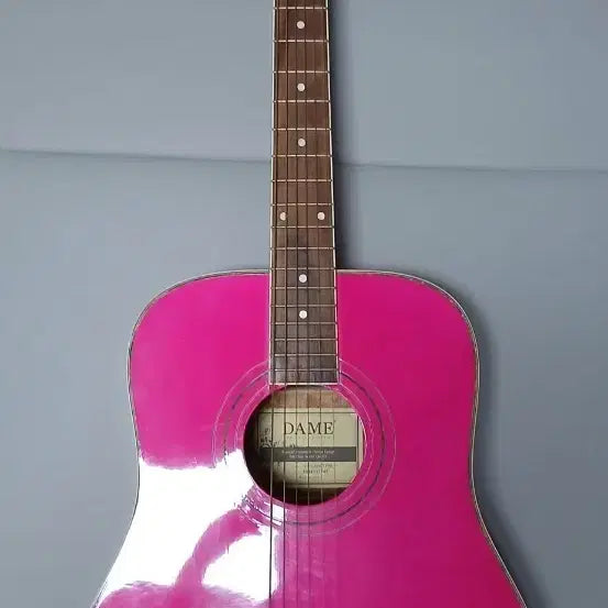 [BUNJANG] Dame Acoustic Guitar Pink / 데임 어쿠스틱 기타 핑크