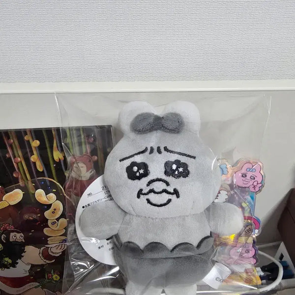 [BUNJANG] Oppanzu Bunny Black Doll Keychain / 오빤쮸 빤쮸토끼 흑색 인형키링