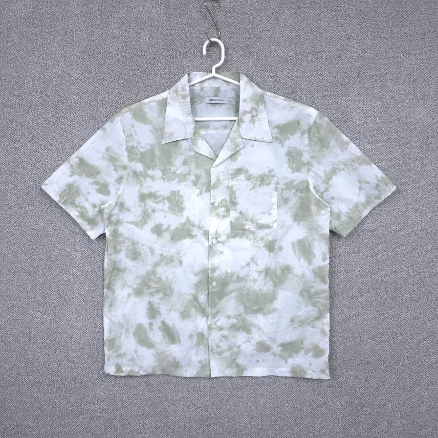 [BUNJANG] Denimholic Men's Lightweight Hawaiian Short Sleeve Windbreaker Shirt Size 105 / DENIMHOLIC 남성 바스락 경량 바람막이 하와이안 반팔 셔츠 105