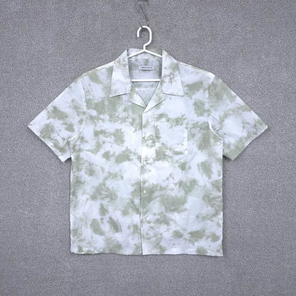 [BUNJANG] Denimholic Men's Lightweight Hawaiian Short Sleeve Windbreaker Shirt Size 105 / DENIMHOLIC 남성 바스락 경량 바람막이 하와이안 반팔 셔츠 105