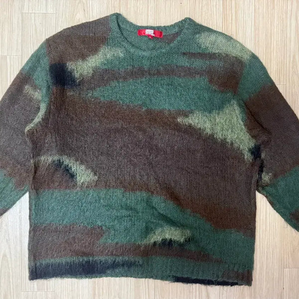 [BUNJANG] Supreme Junya Watanabe 21FW Brushed Camo Sweater Olive / [XL] 슈프림 준야 와타나베 21fw 브러쉬드 카모 스웨 터 올리브