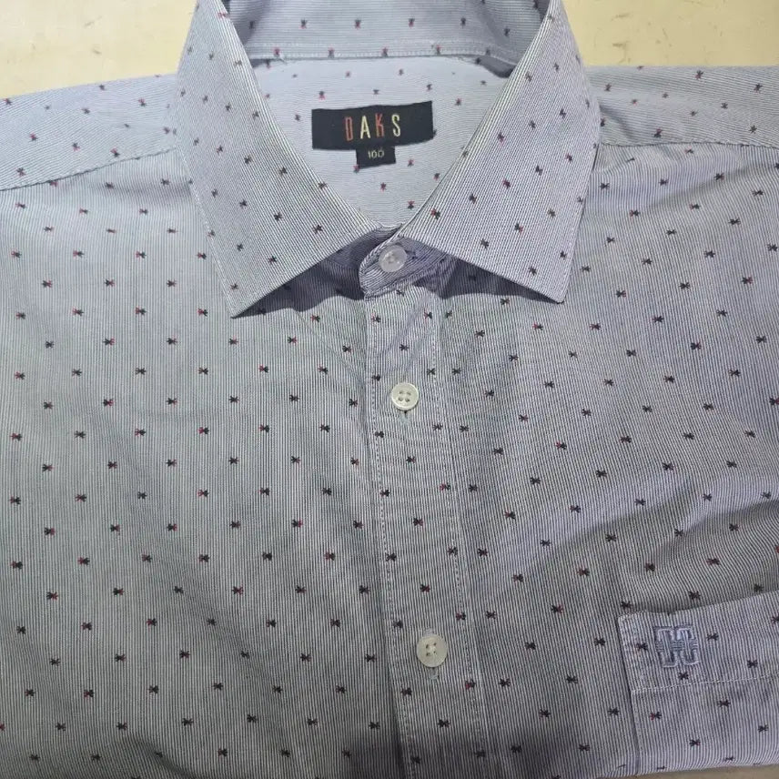 [BUNJANG] Daks Men's Shirt Blue Pattern 100 / 닥스 남성 셔츠 100 블루 패턴