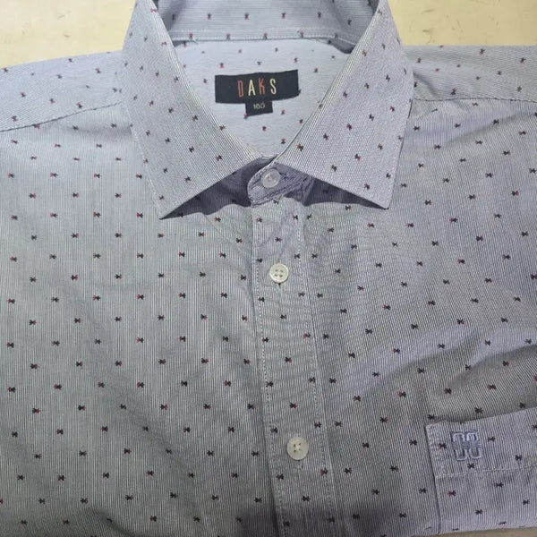 [BUNJANG] Daks Men's Shirt Blue Pattern 100 / 닥스 남성 셔츠 100 블루 패턴