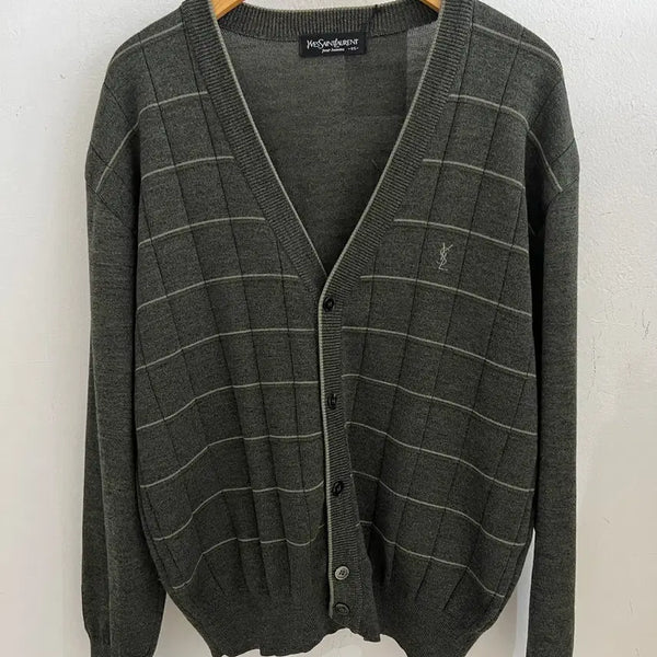 [BUNJANG] Saint Laurent Pour Homme Wool Cardigan Khaki & Olive / 입생로랑 뿌르옴므 가디건