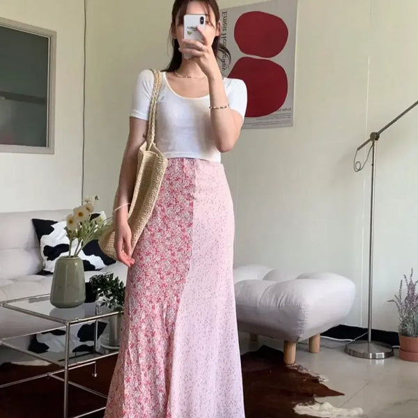 [BUNJANG] Lulu Seoul Half & Mixed Print Maxi Dress (Sealed) / (미개봉) 루루서울 하프앤믹스 맥시 드레스