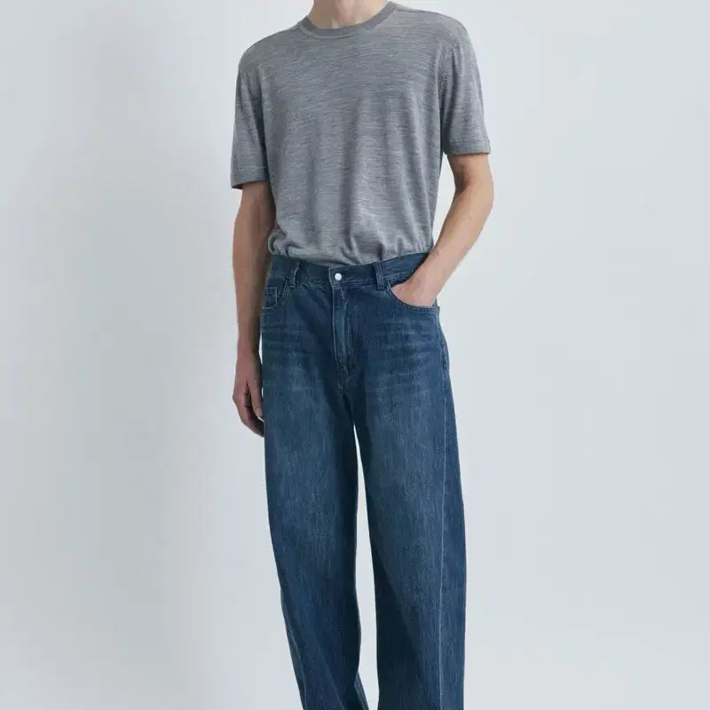 [BUNJANG] Pottery One Washed Comfort Denim Pants Deep Blue Size 4 / 포터리 원 워시드 컴포트 데님 팬츠 딥블루 4사이즈 팝니다