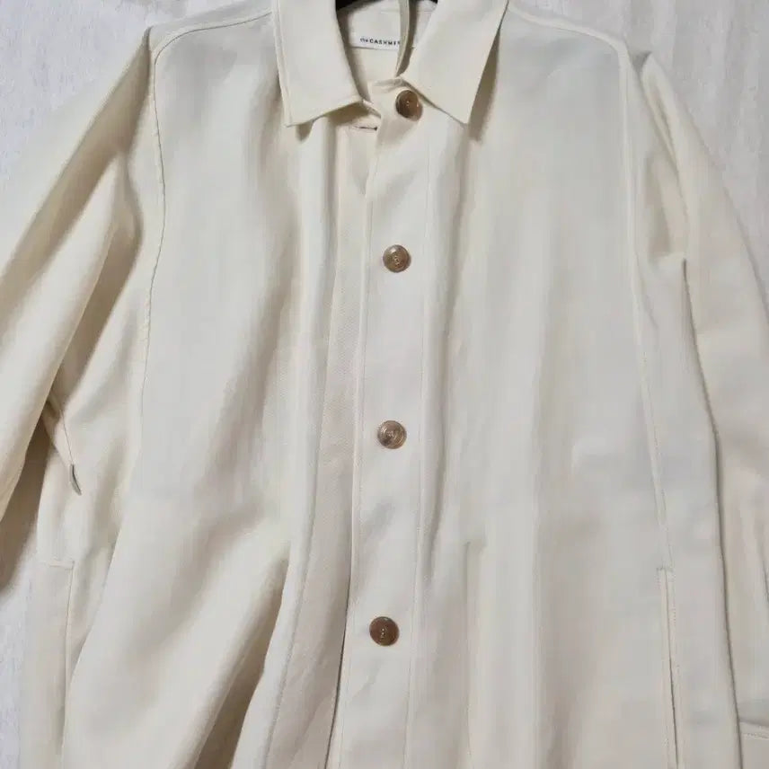 [BUNJANG] The Cashmere Linen Blend Belted Shirt Jacket / 더캐시미어 린넨 블랜드 벨티드 셔츠 자켓