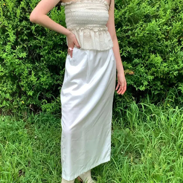 [BUNJANG] Lulu Seoul Twill Long Skirt (Sealed) / (미개봉) 루루서울 롱스커트