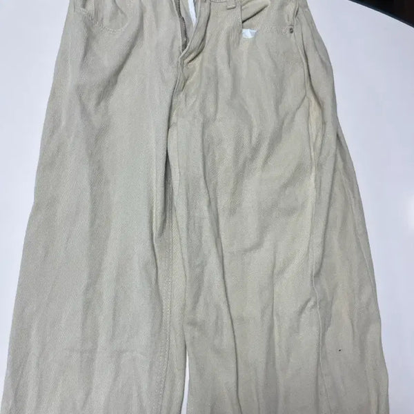 [BUNJANG] Beige Cotton Pants (Size S, Short Length) / 베이지색 바지 팔아요!!