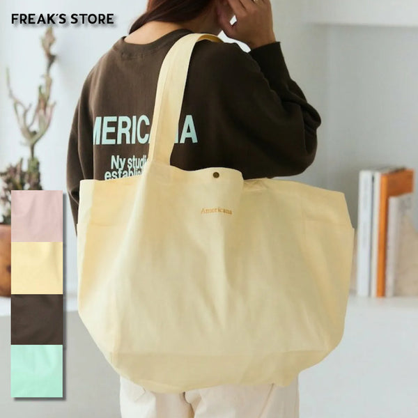 [BUNJANG] Freaks Store Americana Embroidered Tote Bag L / 프릭스 별주 아메리카나 자수 토트백 L