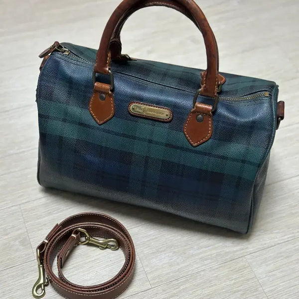 [BUNJANG] Polo Ralph Lauren Check Boston Bag (Speedy 30 Vintage) / 폴로 랄프로렌 체크 보스턴백(스피디30 빈티지)
