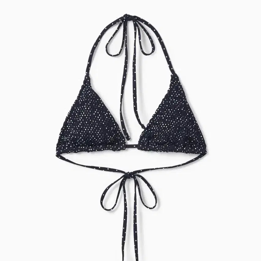 [BUNJANG] SMOCKED DOT TRIANGLE BIKINI SET / 에스이오 SMOCKED DOT TRIANGLE BIKINI SET