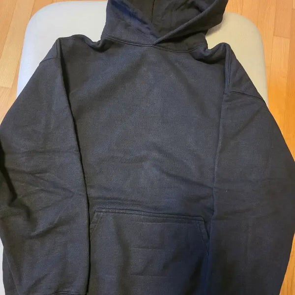 [BUNJANG] Pigment Black Oversized Hoodie / 피그먼트 기본 블랙 오버사이즈 후드티