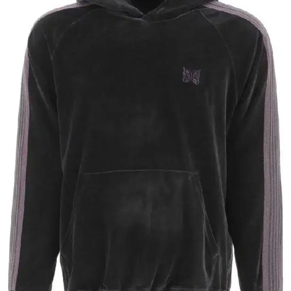 [BUNJANG] Needles Velour Track Hoodie Black / 니들스 벨루어 트랙 후디