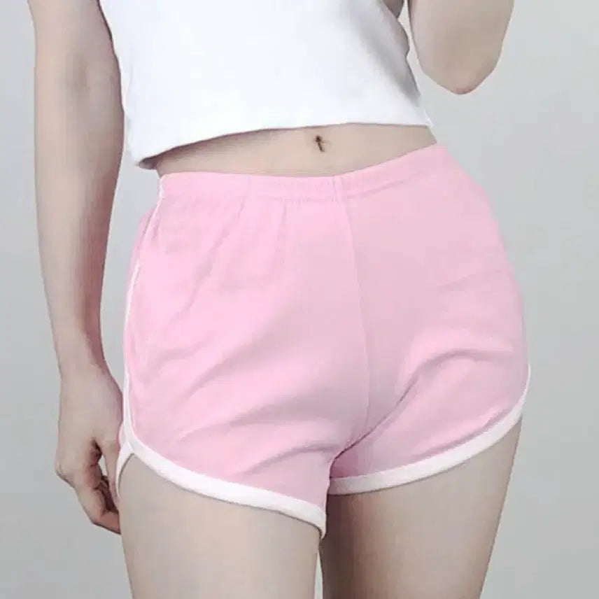 [BUNJANG] Ablley Pink Dolphin Shorts / 에이블리 핑크색 돌핀팬츠 밴딩 숏팬츠 핫팬츠 바지