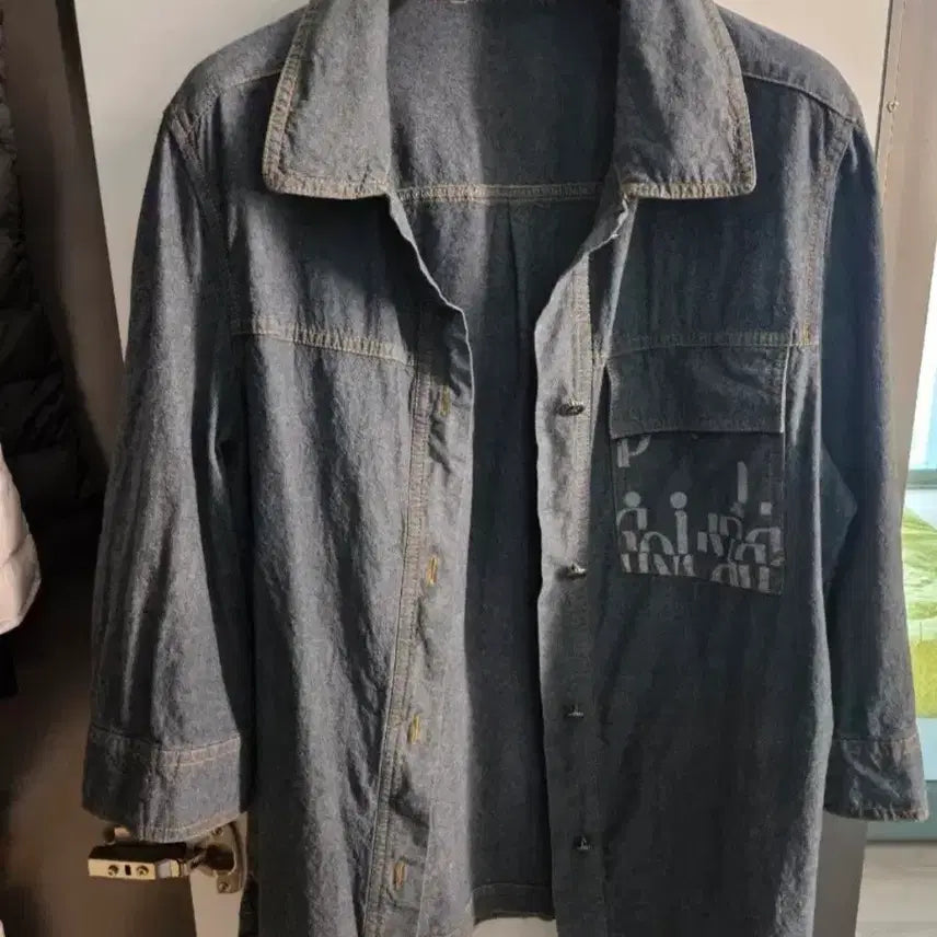 [BUNJANG] Crocodile Cotton Shirt Jacket 95 / 크로커다일 상의 95