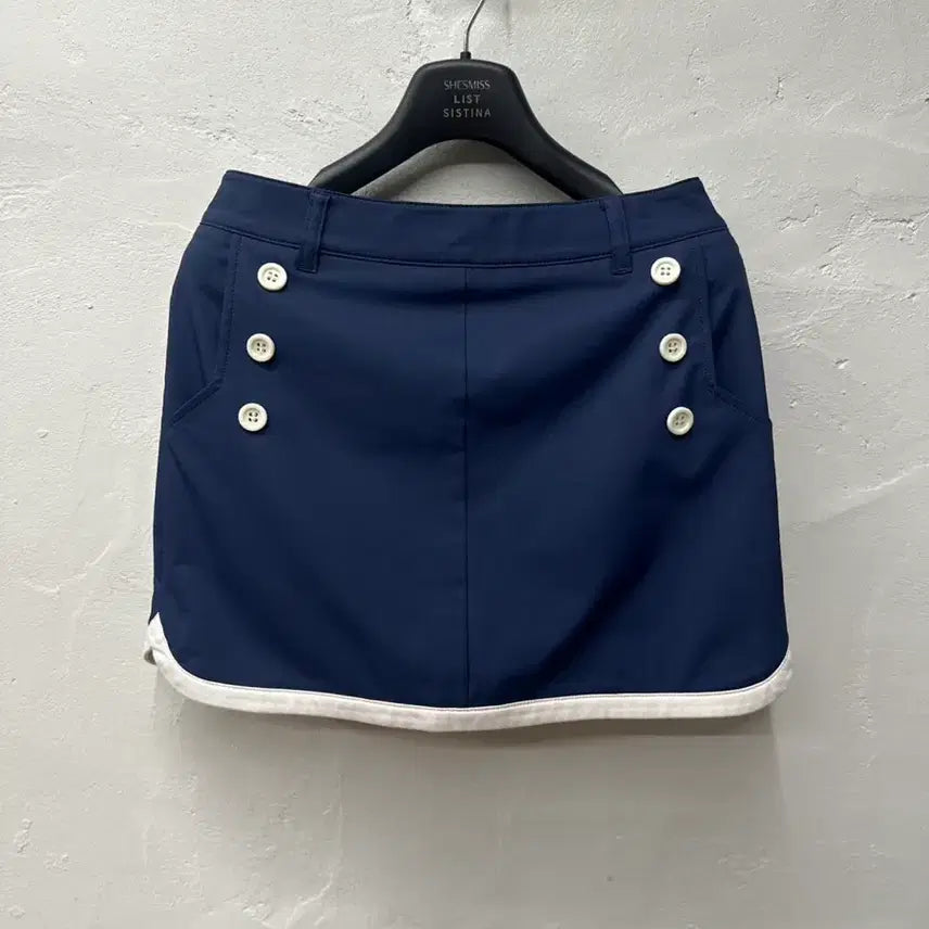 [BUNJANG] W.Angle Women's Navy Golf Mini Skirt Size 55 / 와이드앵글 여 치마 네이비/골프/미니 55