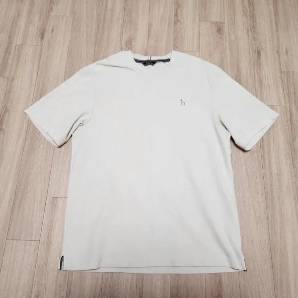 [BUNJANG] Hazzys Interlock Half-Sleeve T-Shirt (Ivory/Oatmeal) / 헤지스 반팔 티셔츠 아이보리