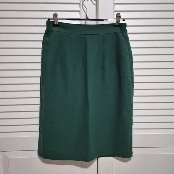 [BUNJANG] Dark Green Midi Skirt / 다크그린 미디스커트