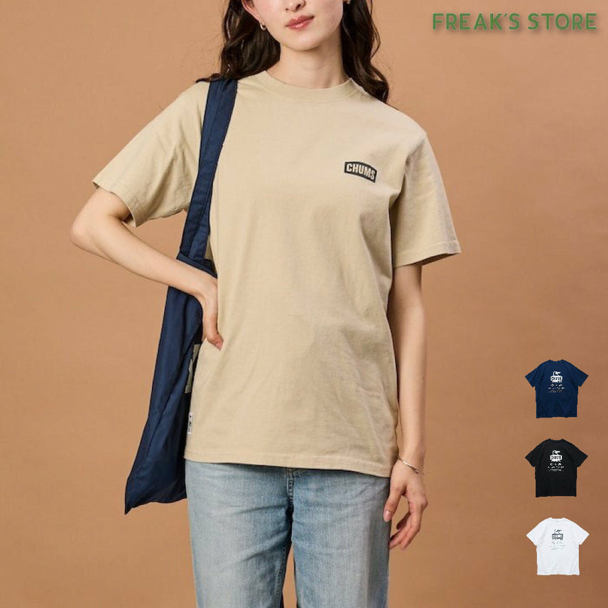 [BUNJANG] FREAK'S STORE x CHUMS Collaboration Crewneck T-shirt with Back Print / 프릭스 스토어 별주 첨스 히스토리 백프린트 크루넥 티셔츠
