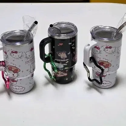 [BUNJANG] Sanrio Hello Kitty & Crayon Shin-chan Mini Tumbler Keychain / 산리오 헬로키티 짱구 미니 텀블러 키링