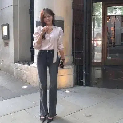 [BUNJANG] HAWA Barrel Corduroy Denim Pants (Size 28) / HAWA 하와 베럴 코듀로이 데님 그레이28