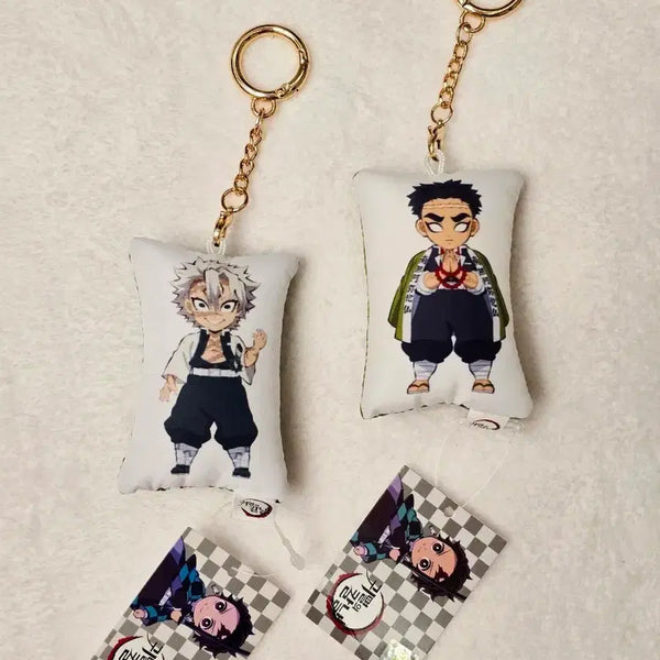 [BUNJANG] Demon Slayer Sanemi Gyomei Cushion Keychain Set / 귀멸의 칼날 쿠션 키링 (사네미 교메이)