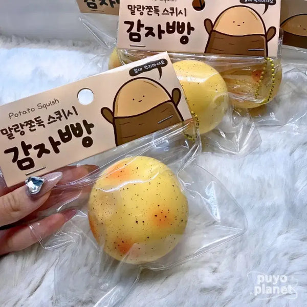 [BUNJANG] Puyo Planet "Malarang" Potato Bread Squishy Toy / 뿌요행성 말랑말랑 감자빵 스퀴시 슬랑이 말랑이 장난감 촉감놀이