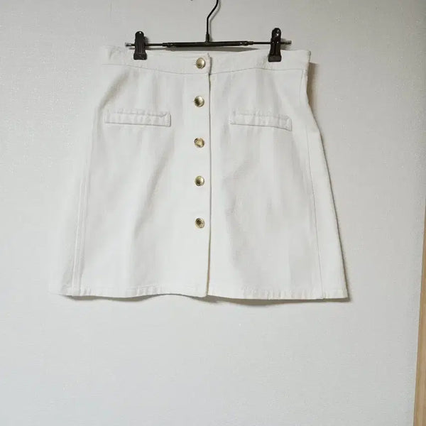 [BUNJANG] SYSTEM Denim Skirt White Size 67 / 시스템 SYSTEM 데님스커트 67