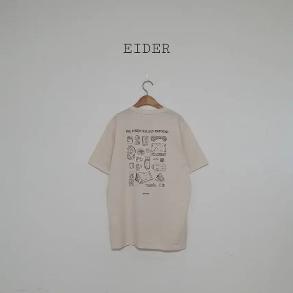 [BUNJANG] Eider Printing Short Sleeve T-Shirt Cream Beige / 세일)No.26071907 아이더 캠핑 프린팅 반팔티 크림베이지