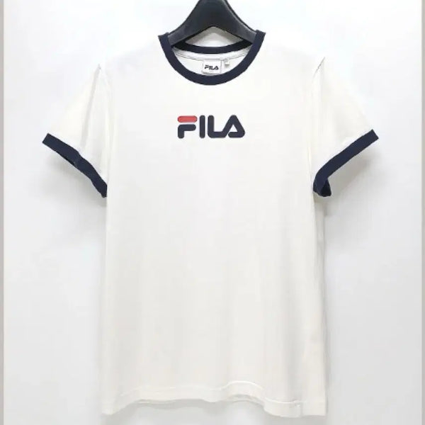 [BUNJANG] Fila Logo Ringer Short-Sleeve T-Shirt M / 휠라 로고 링거 반팔티셔츠 M